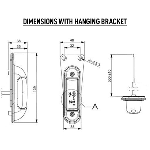 Buy LED Outline Marker Lamp with Flush Brackets -  for sale
