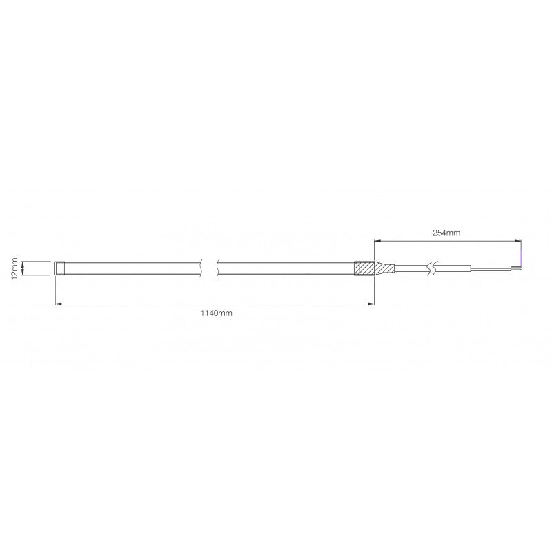 led autolamps Fleksibel Strip Lampe - 1140mm - skjematisk