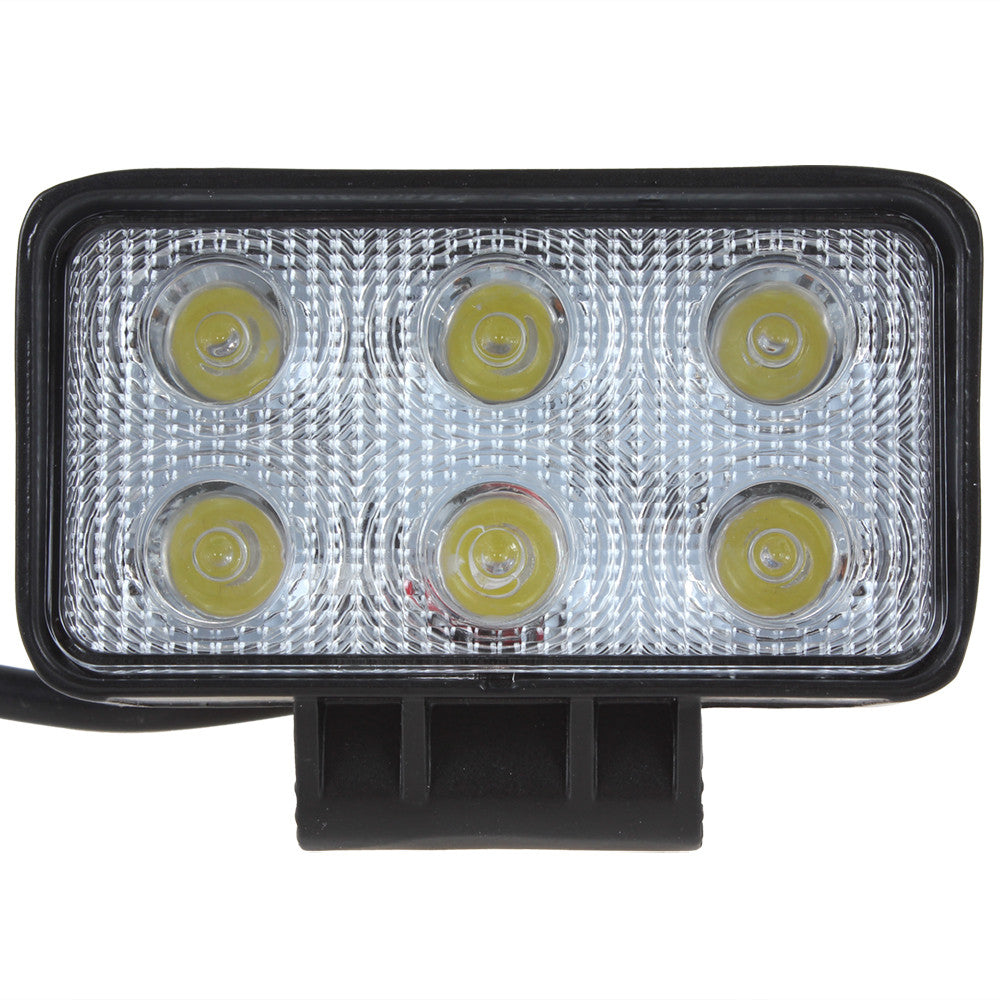Rectangular 18W LED Work Light with 1100 Lumen Flood Beam