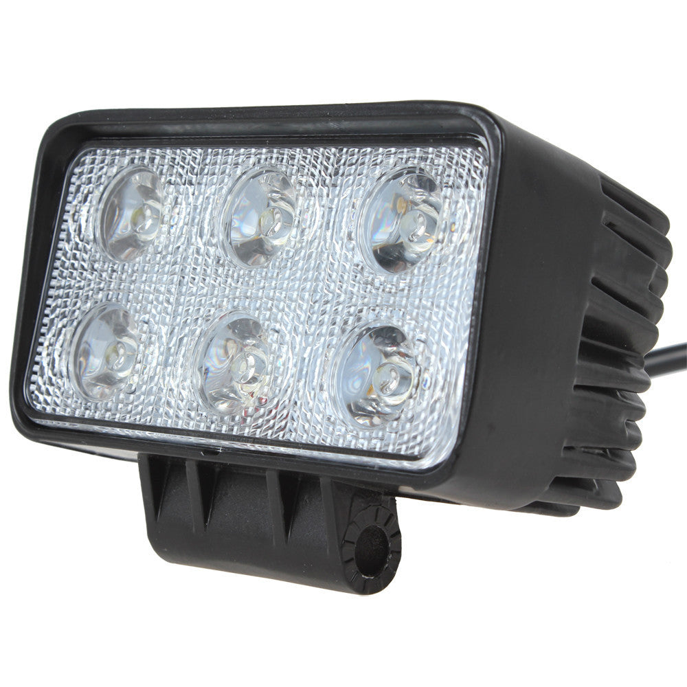 Rectangular 18W LED Work Light with 1100 Lumen Flood Beam