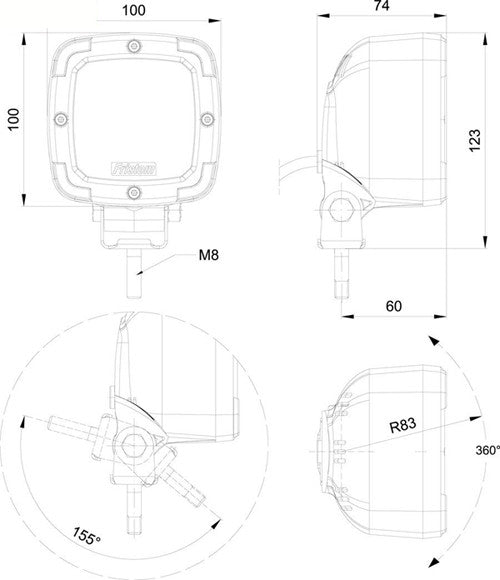 Fristom Premium LED arbeidslampe Heavy Duty - spo-cs-deaktivert - spo-standard - spo-aktivert - spo-varsle-meg-deaktivert