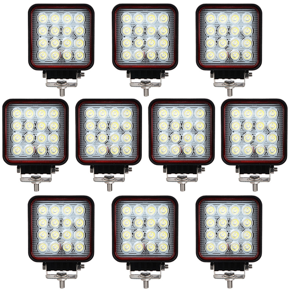 Lámpara de trabajo de inundación cuadrada LED Autolamps 48 vatios / paquete de 10 - spo-cs-disabled - spo-default - spo-disabled - spo-notify-m