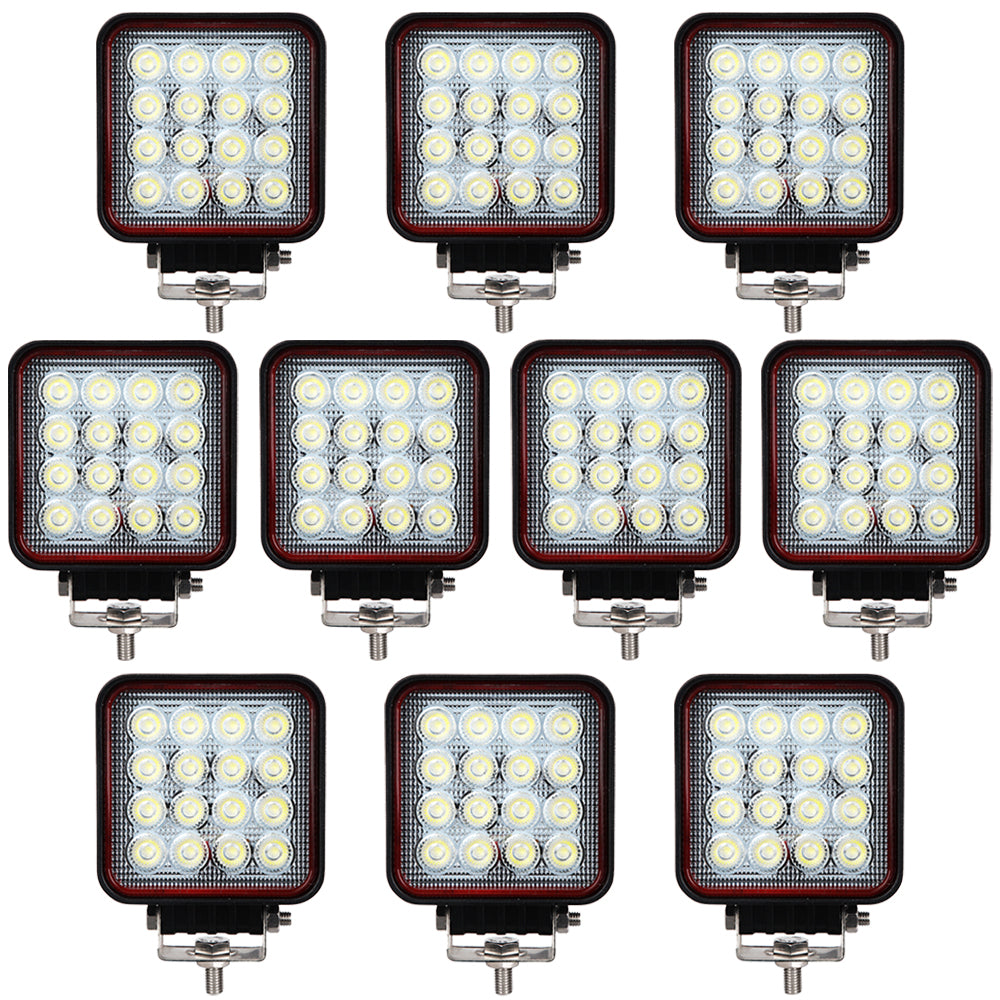 LED Autolamps Square Flood Work Lamp 48 Watt / Pack of 10 - spo-cs-disabled - spo-default - spo-disabled - spo-notify-m