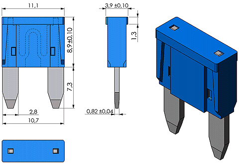 Buy Mini Blade Fuses - Pack of 50 - Fuses & Fuse Holders for sale