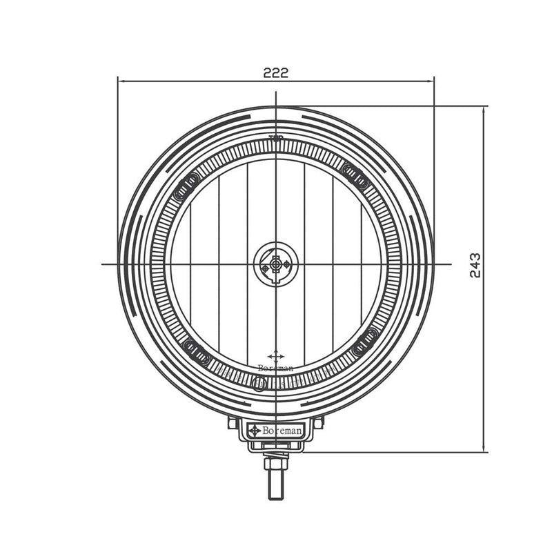 Buy Round Spot Lamp with LED Halo, 9 Inch -  for sale