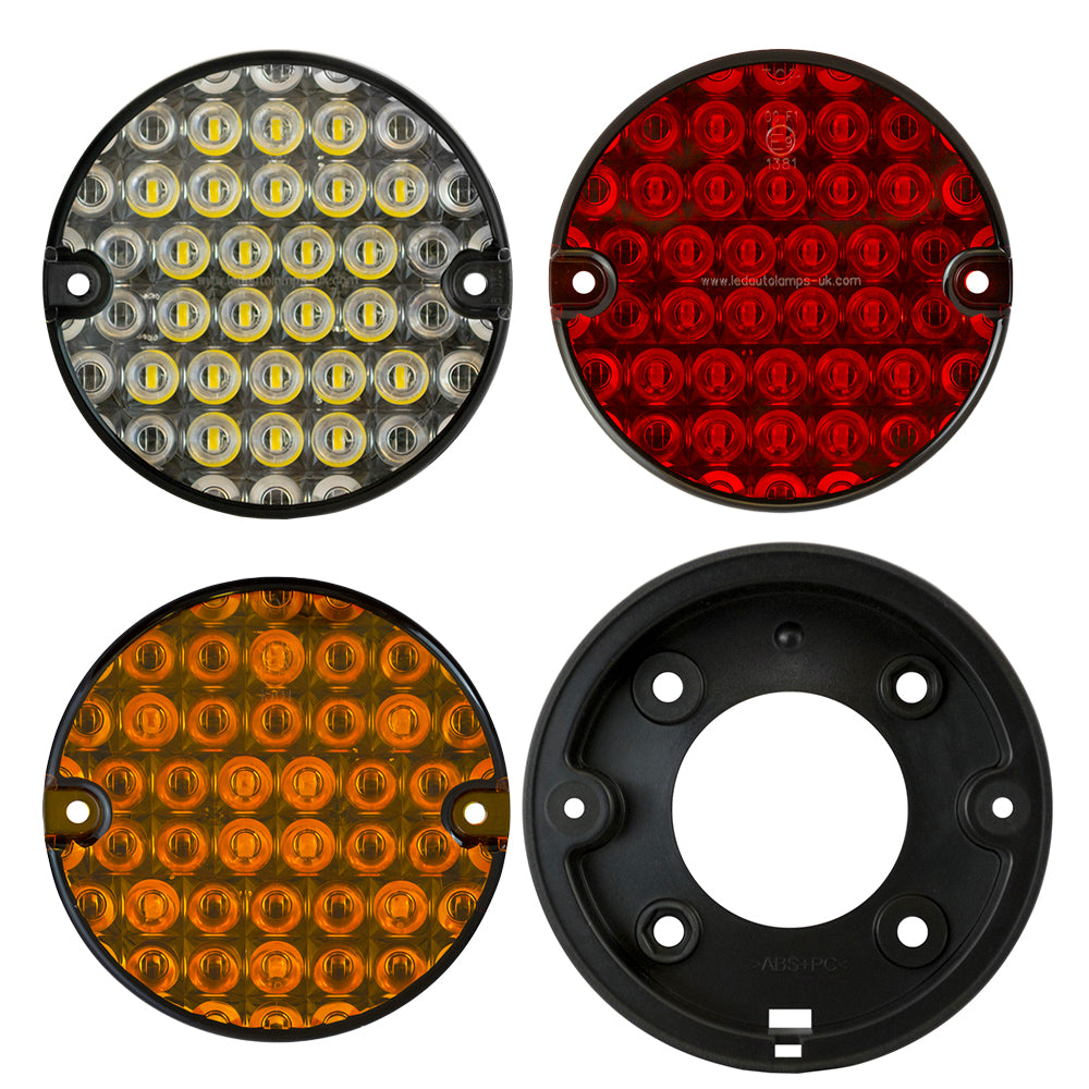 Runde 95 mm lamper i europeisk stil av LED Autolamps 95-serien - spo-cs-deaktivert - spo-standard - spo-deaktivert - spo-varsle