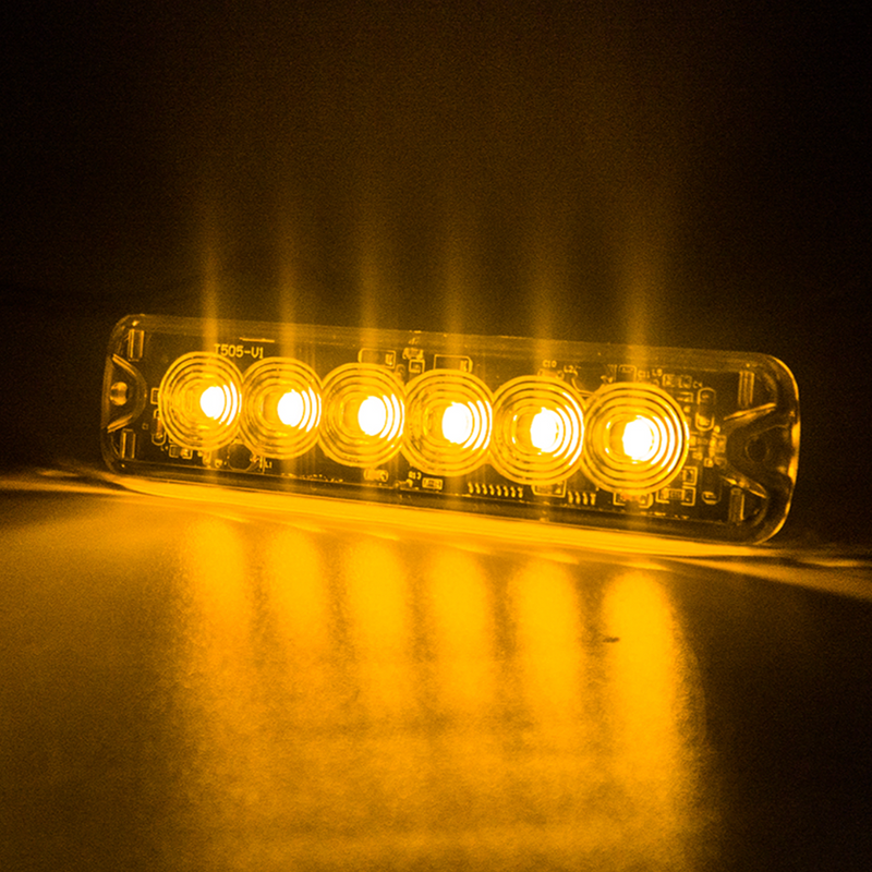 Buy Slimline Hazard Warning Strobe Light / 6 LED / Amber -  for sale
