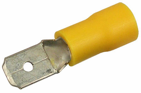 Yellow 6.3mm Male Spade Terminals / Pack of 100 - spo-cs-disabled - spo-default - spo-disabled - spo-notify-me-disabled