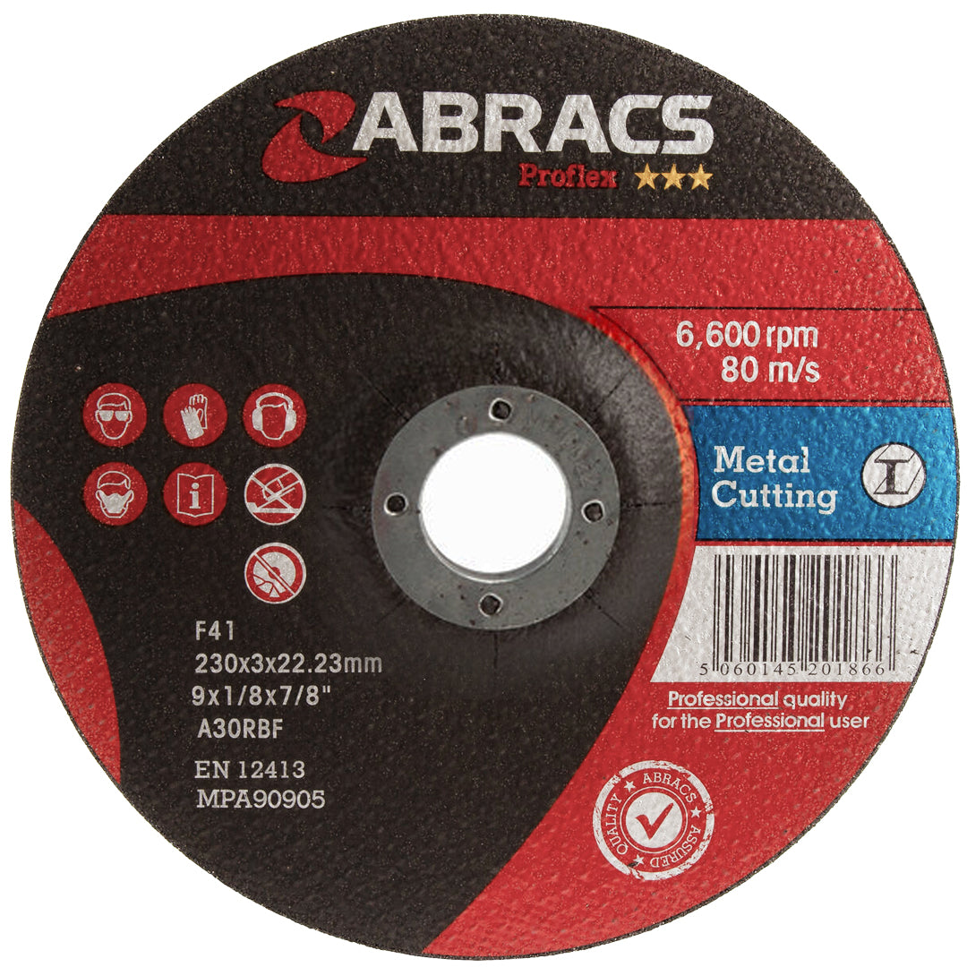 Abracs Proflex Cutting Disc with Depressed Centre / 230 x 3 x 22mm - spo-cs-disabled - spo-default - spo-disabled - spo