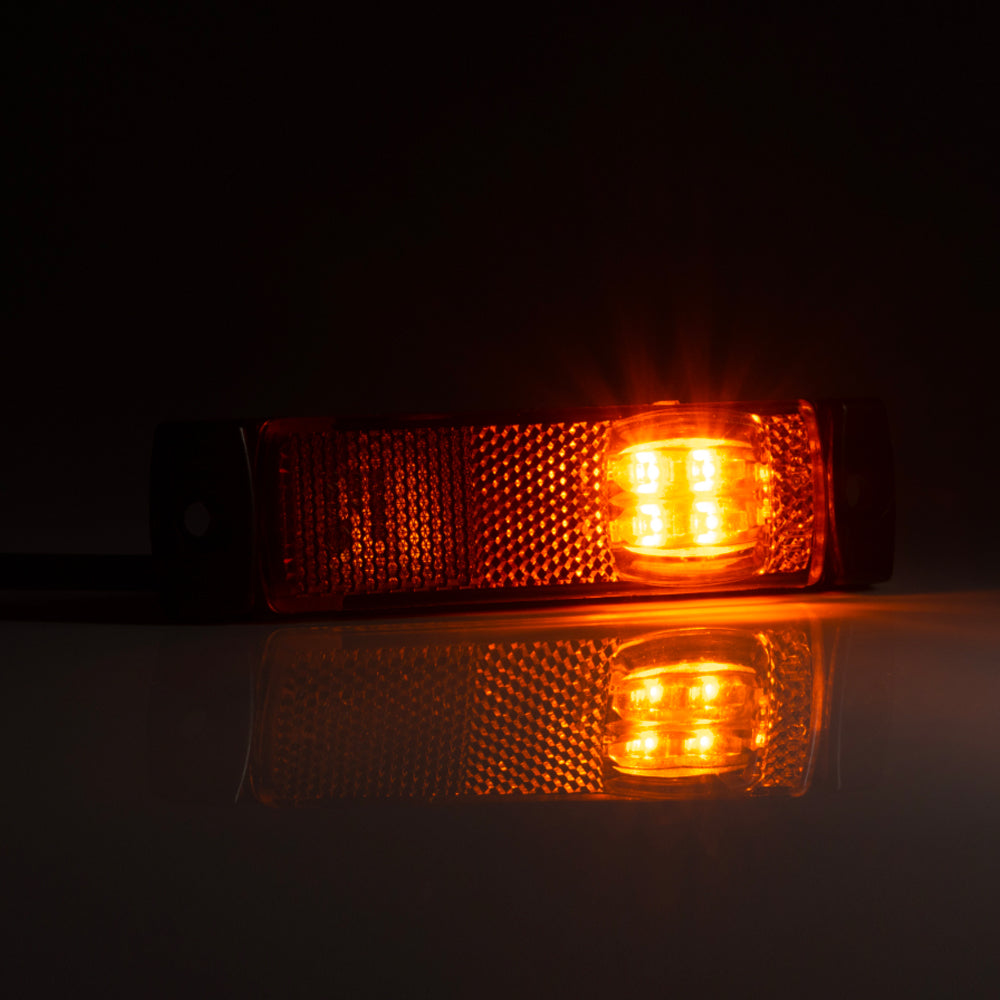 LED-markeringslicht met reflector: wit, rood of oranje - markeringslichten voor en achter - spo-cs-uitgeschakeld - spo-standaard - spo
