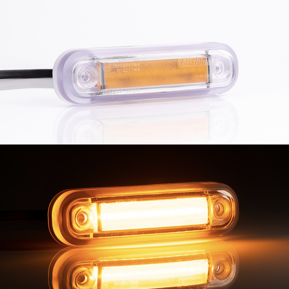 LED-markeringslicht met neoneffect met transparante pakking / amber - spo-cs-uitgeschakeld - spo-standaard - spo-uitgeschakeld - spo-notif