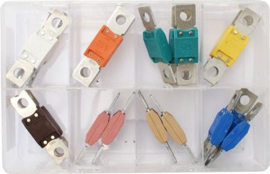 Mega Fuse Assortment 100 -500A, 20 Pieces - Assorted Boxes - Bin:Y4 - Fuses & Fuse Holders - spo-cs-disabled - spo-defa