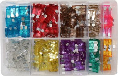 Standard Blade Fuse Assortment, Pack of 250 - Assorted Boxes - Bin:Y4 - Fuses & Fuse Holders - spo-cs-disabled - spo-de