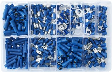 Assortiment blauwe elektrische connectoren 400 stuks - Geassorteerde dozen - bin:y6 - spo-cs-disabled - spo-default - spo-disabl