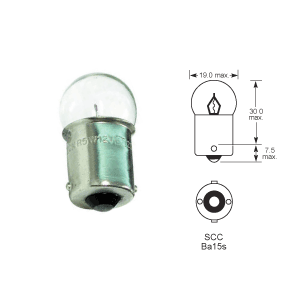 24v baglygtepærer til lastbiler / 5w SCC / Single Contact Small / Nr. 149 / Pakke med 10 - bin:O5 - Pærer - Pærer til T