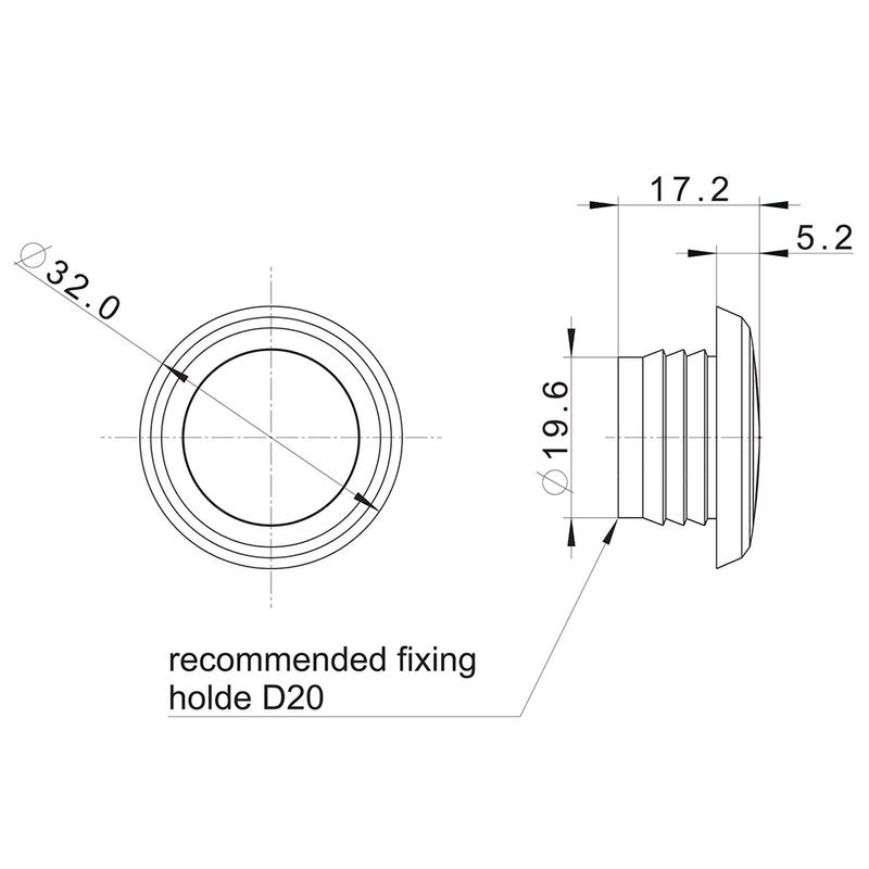 Buy LED Bulls Eye Round Marker Lamp with Flat & Curved Gasket -  for sale