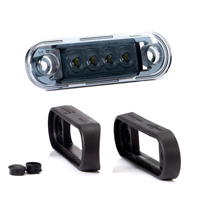 Buy LED Marker Lights with Smoked Black Lens in Red, White & Amber -  for sale