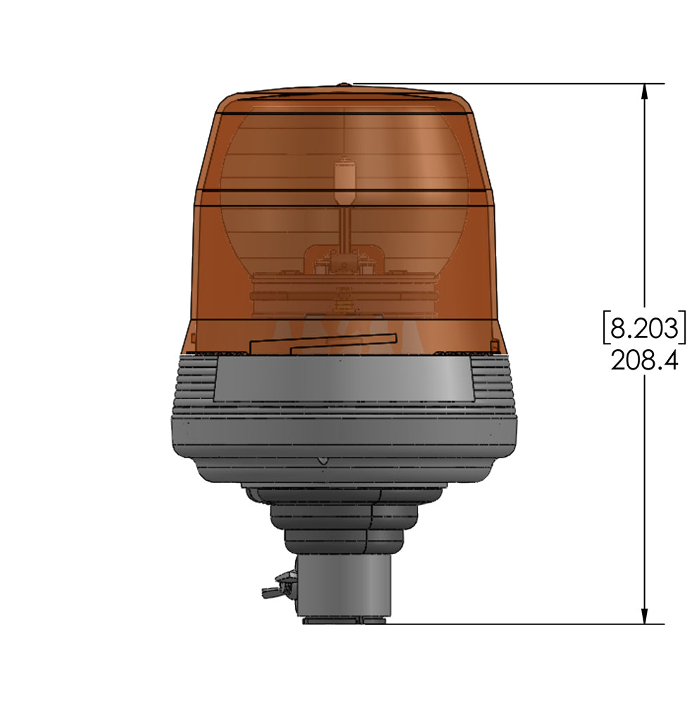 Baliza con bombilla giratoria ECCO Serie 400 Montaje DIN / 12v - spo-cs-disabled - spo-default - spo-disabled - spo-notify-me-dis