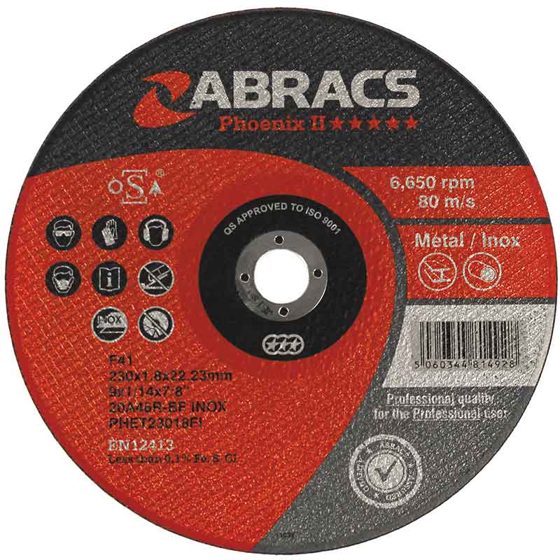 Discos de corte extrafinos Abracs 115 x 1.0 x 22 mm / Pacote de 5 - spo-cs-disabled - spo-default - spo-disabled - spo-notif