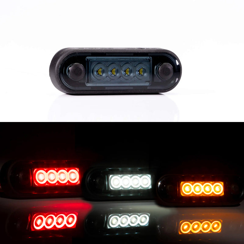Buy LED Marker Lights with Smoked Black Lens in Red, White & Amber -  for sale