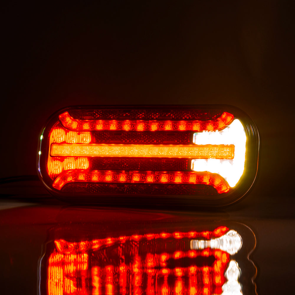 LED-aanhangerlamp met progressieve indicator / 6 functies / 214 mm - spo-cs-uitgeschakeld - spo-standaard - spo-uitgeschakeld - spo