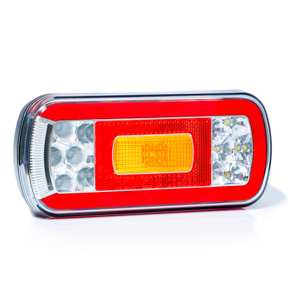 Fristom FT130 Bakre LED Trailer Light / 5-funktions neoneffekt - spo-cs-inaktiverad - spo-standard - spo-aktiverad - spo-notif