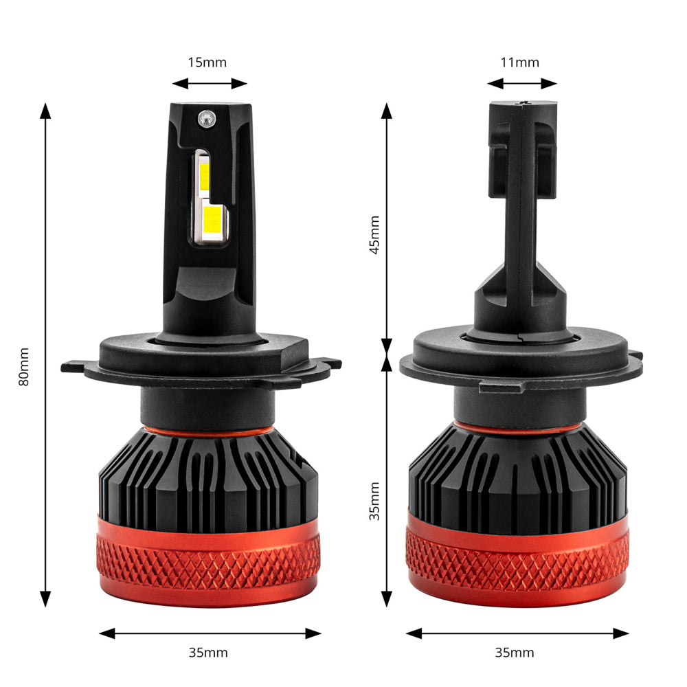H4 LED hovedlyspærer / 12V - spo-cs-deaktivert - spo-standard - spo-deaktivert - spo-varsle-meg-deaktivert