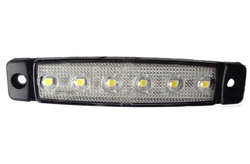 White Slimline Front LED Marker Lamp for Trucks - Front & Rear Marker Lights - spo-cs-disabled - spo-default - spo-disa