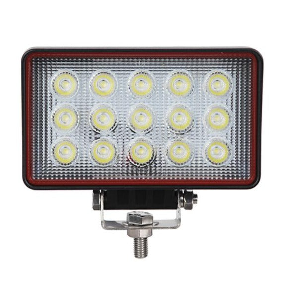 Rectangular LED Work Light with Flood Beam 45w / LED Autolamps Red Lin