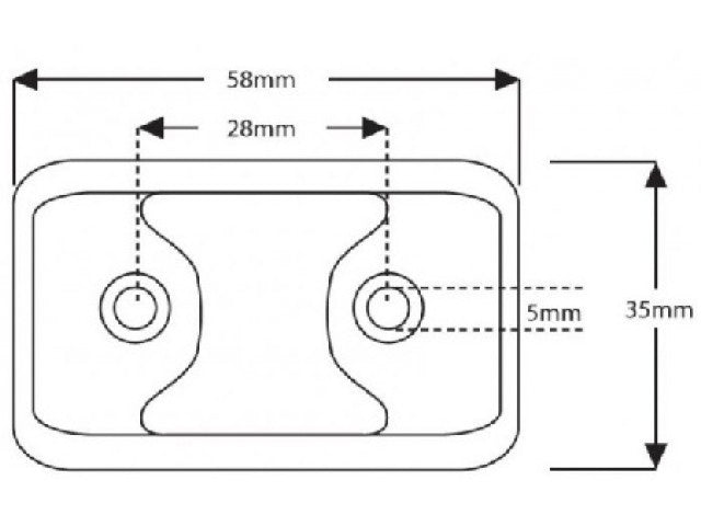 Side LED Markeringsljus / LED Autolamps 58AM - Främre & Bakre Markeringsljus - spo-cs-disabled - spo-default - spo-disabled