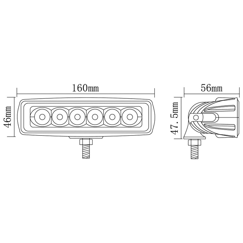 Buy LED Work Light / Rectangular / 18w -  for sale