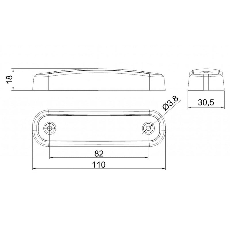 Buy Neon Effect LED Marker Light with Transparent Gasket / Red -  for sale