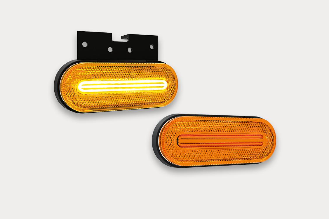Luz marcadora lateral âmbar Fristom com faixa de LED - spo-cs-disabled - spo-default - spo-enabled - spo-notify-me-disabled