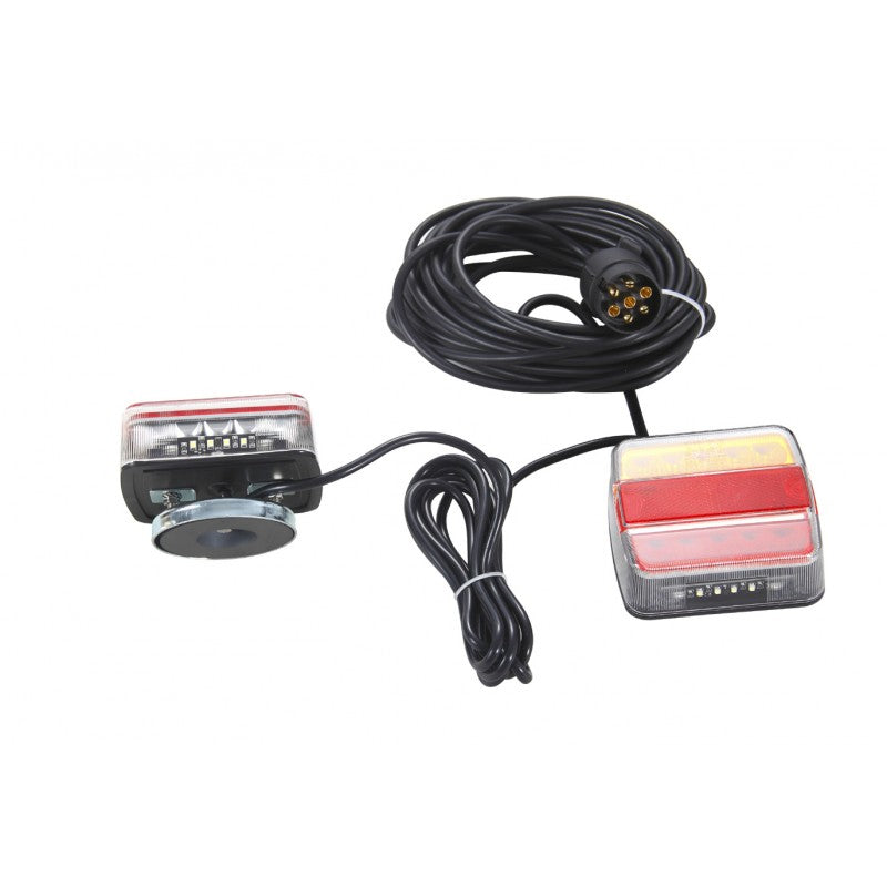 Magnetische LED-aanhangwagenverlichting met kabels en 7-pins connector - spo-cs-uitgeschakeld - spo-standaard - spo-uitgeschakeld - spo-notify-m