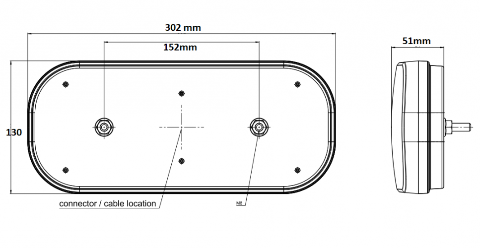 Lámpara LED trasera premium para remolque con indicador dinámico / 7 funciones / 300 mm - spo-cs-disabled - spo-default - spo-disabl