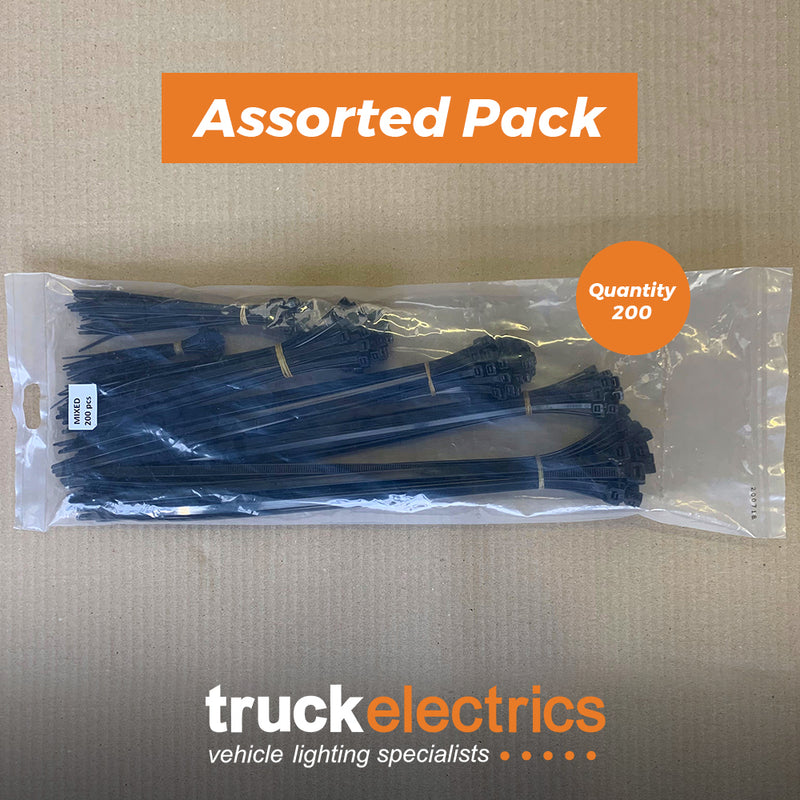 Buy Assorted Bag of Cable Ties - Pack of 200 Ties - Cable Ties for sale