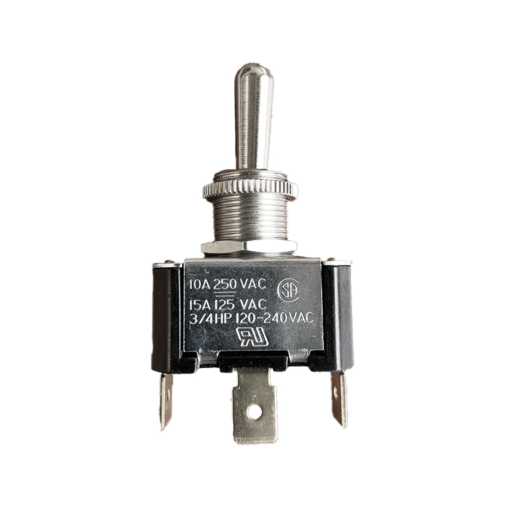 Momentary (ON)-OFF-(ON) Toggle Switch with Blade Terminals UK + Ireland