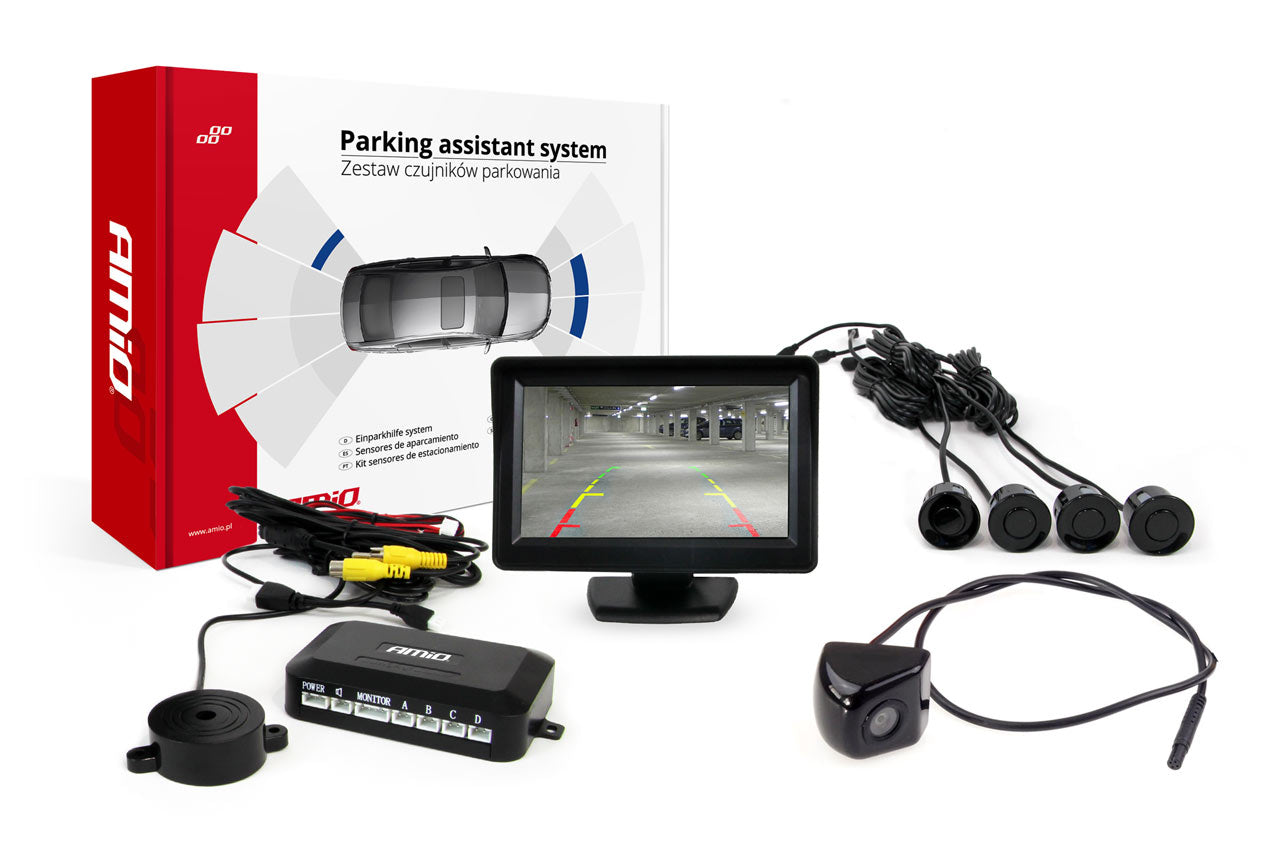 Parkeringsassistentsystem / backkamera med 4 sensorer och monitor - spo-cs-disabled - spo-default - spo-disabled