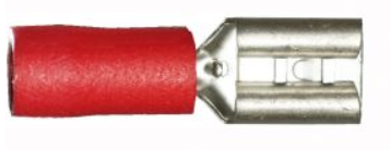 Buy Red Female Spade Terminals 4.8mm / Pack of 100 - Electrical Connectors for sale
