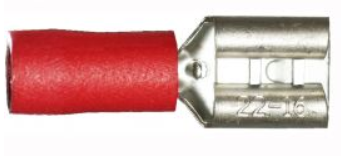 Terminais Espada Fêmea Vermelhos 6.3mm / Pacote de 100 - Conectores Elétricos - spo-cs-disabled - spo-default - spo-enabled