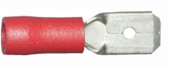 Rode 6.3 mm mannelijke spade-terminal / verpakking van 100 - elektrische connectoren - spo-cs-disabled - spo-default - spo-enabled - spo