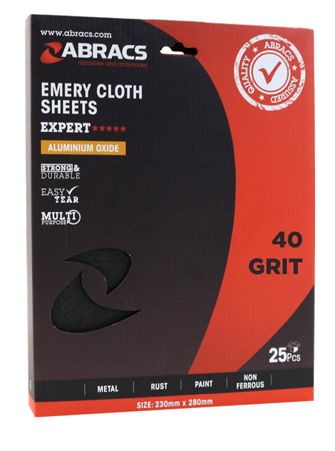 Emery Sheets Coarse - 40 Grit, 25 Pack - spo-cs-uitgeschakeld - spo-standaard - spo-uitgeschakeld - spo-notify-me-uitgeschakeld