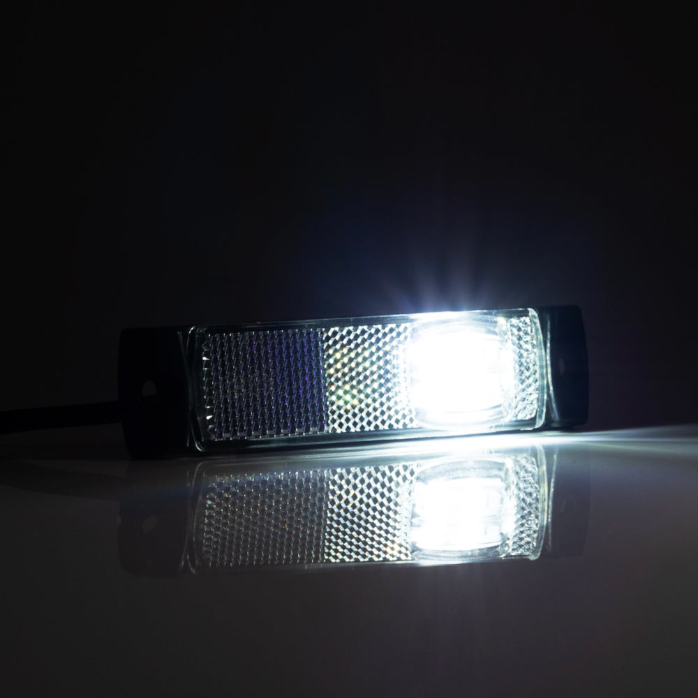 LED-markeringslicht met reflector: wit, rood of oranje - markeringslichten voor en achter - spo-cs-uitgeschakeld - spo-standaard - spo