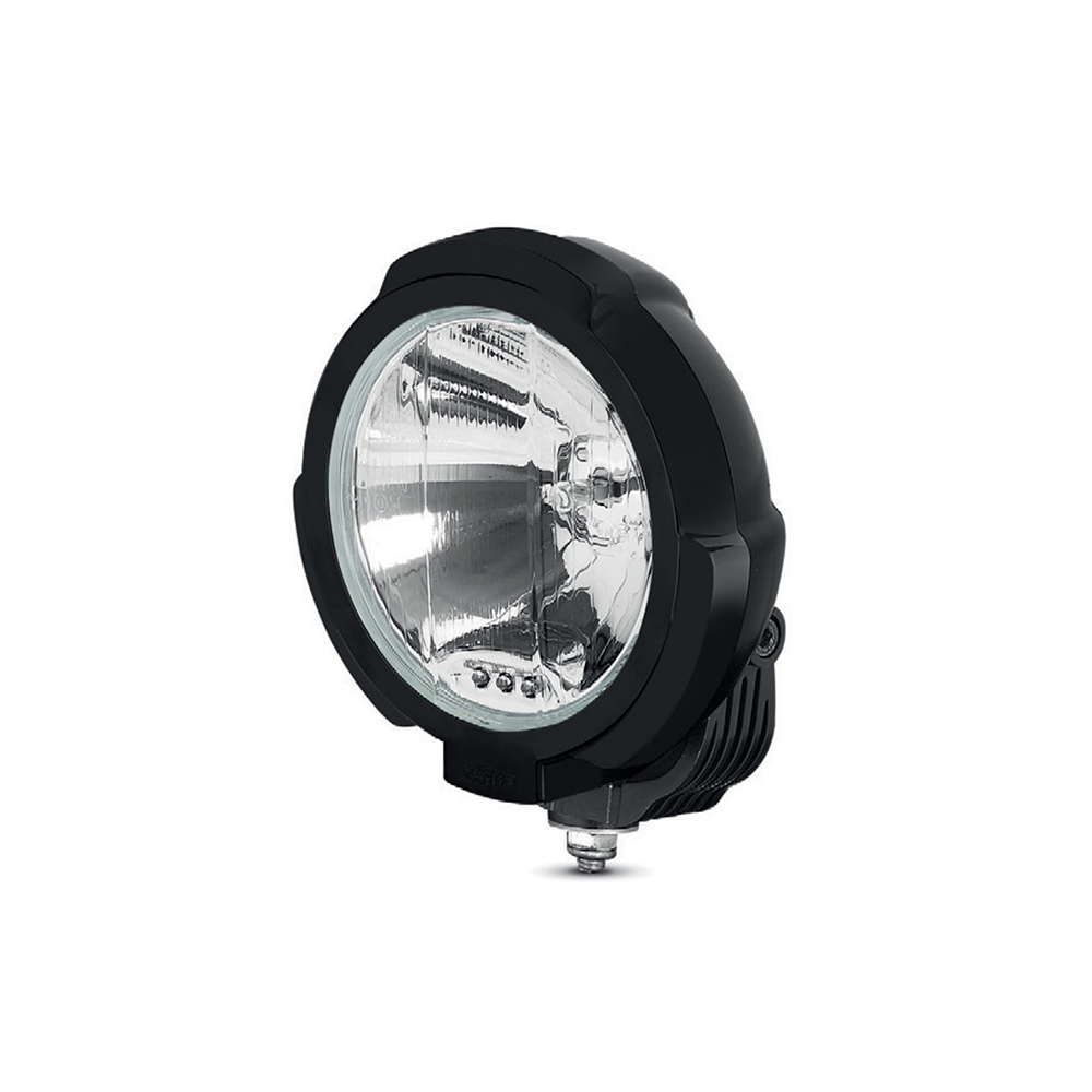 Lâmpada Spot Sim 7" com luz de posição LED cromada prata jeep barra de touro para carro de rali