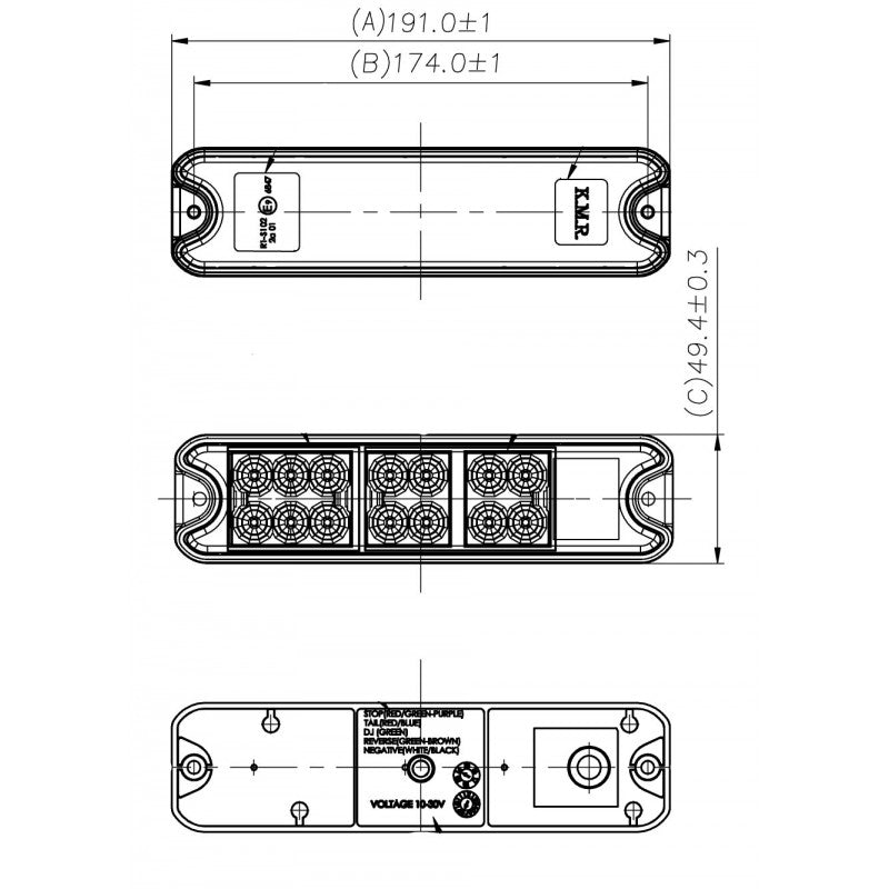 Mini LED-stop / hale / indikator trailerlampe - spo-cs-deaktiveret - spo-standard - spo-deaktiveret - spo-notify-me-deaktiveret