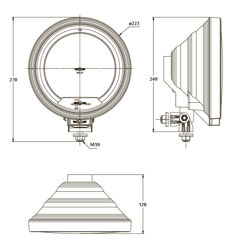 Round Driving Lamp with LED Halo Parking Light / 9 Inch - spo-cs-disabled - spo-default - spo-disabled - spo-notify-me