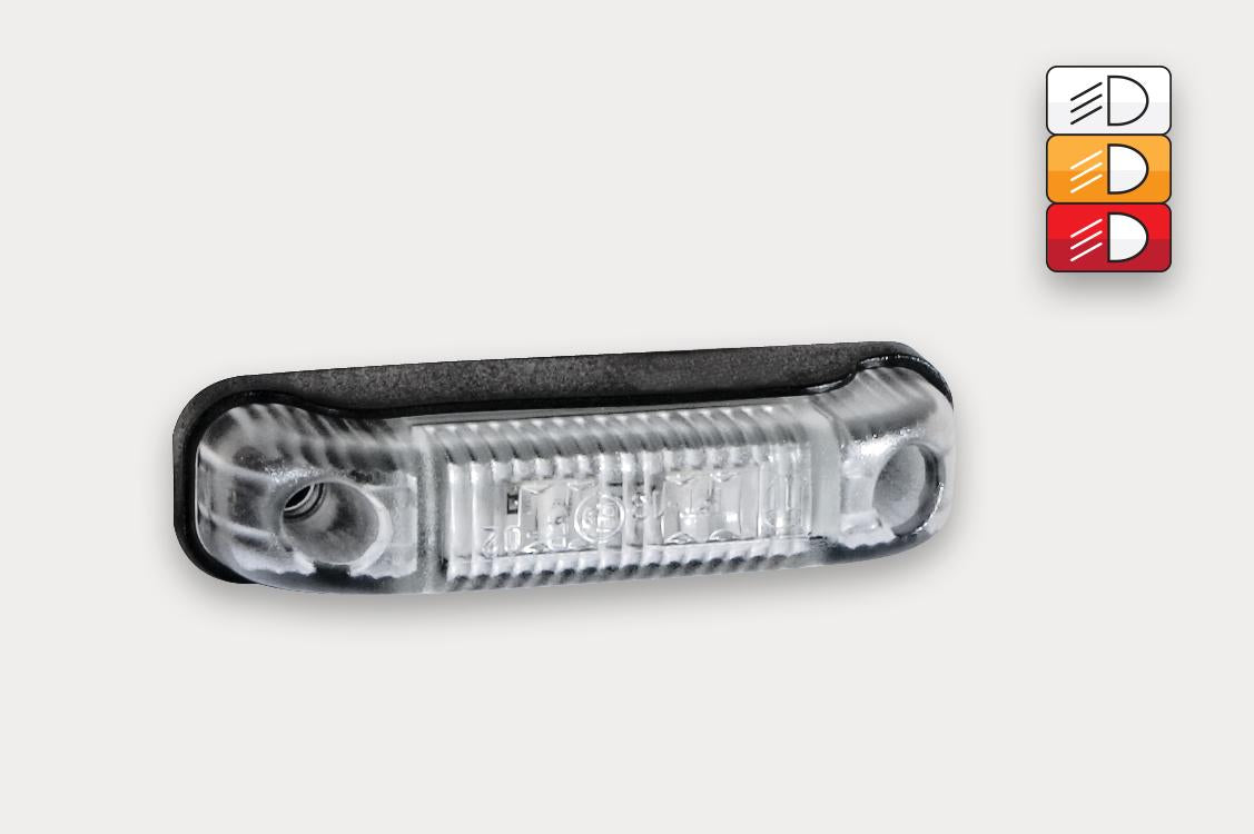 Overflademonteret LED-markeringslampe, tilgængelig i hvid og ravfarvet 12-24v - For- og bagmarkeringslygter - spo-cs-deaktiveret - spo-d