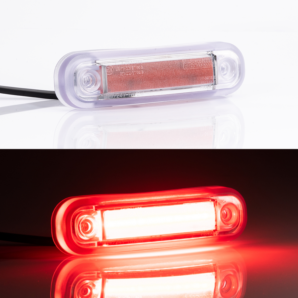 Luz marcadora LED com efeito neon com junta transparente / vermelha - spo-cs-disabled - spo-default - spo-disabled - spo-notify