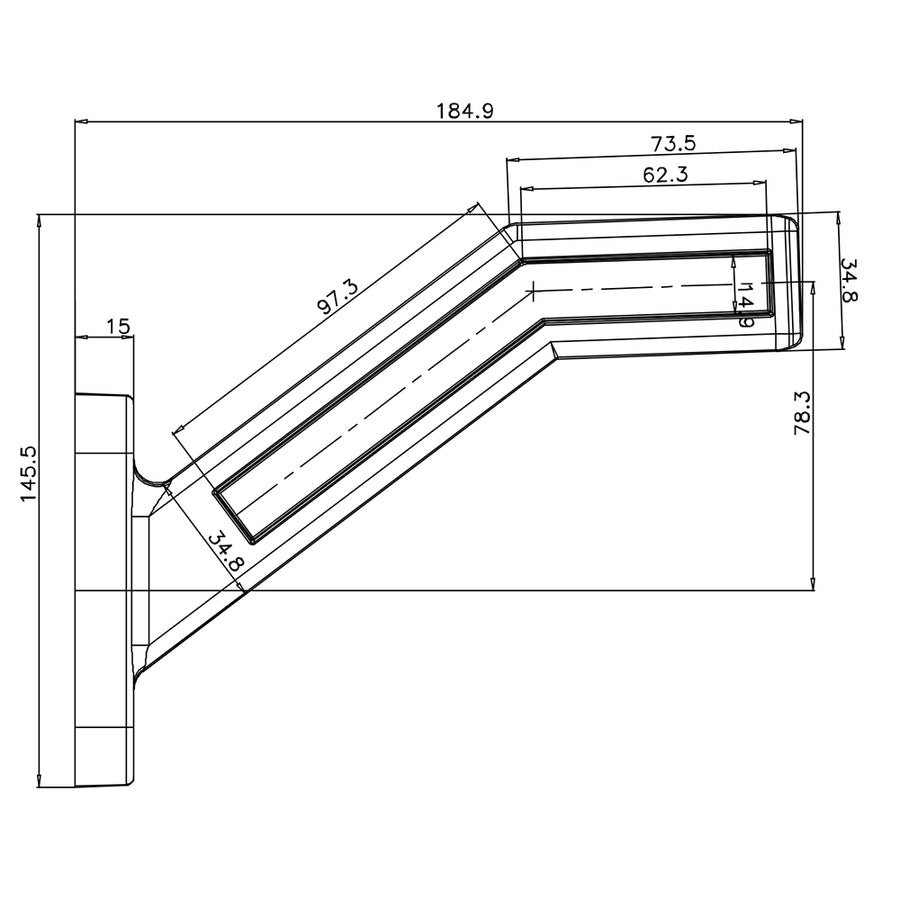 LED Outline Marker Lamp with Progressive Indicator UK + Ireland