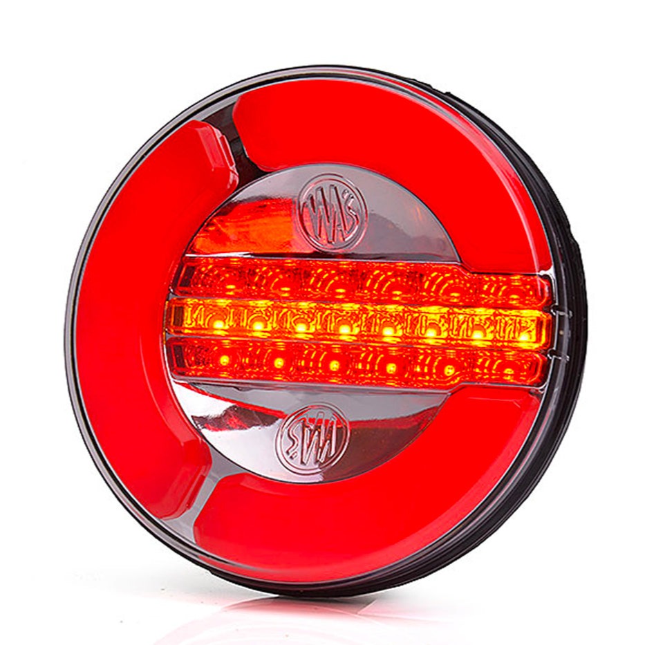 WAS W153 Round Neon Tail Light with Stop, Tail & Indicator - spo-cs-disabled - spo-default - spo-disabled - spo-notify